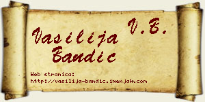 Vasilija Bandić vizit kartica